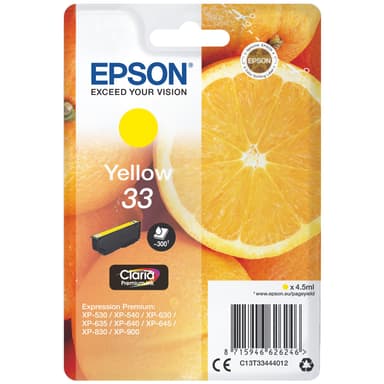 Epson Claria Premium 33 mustekasetti (keltainen)