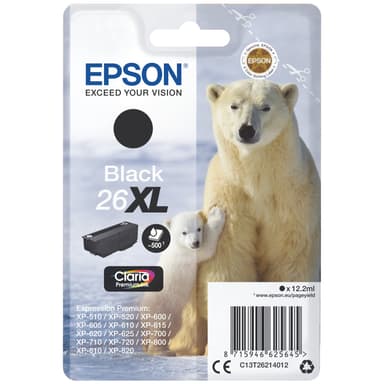 Epson Claria Premium 26 XL mustekasetti (musta)