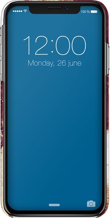 iDeal Fashion iPhone Xs Max suojakuori (Golden Burgundy Marble)