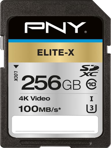 PNY Elite-X SDXC muistikortti (256 GB)