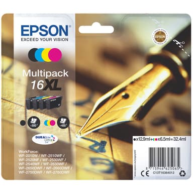 Epson DuraBrite Ultra 16 XL mustekasetti (4 värin monipakkaus)