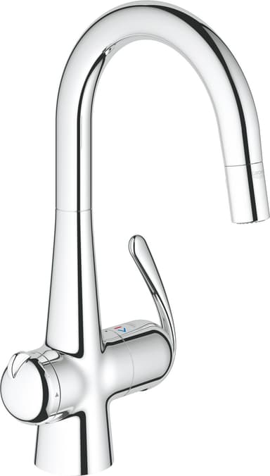 Grohe Zedra apk-liitännällä, ulosvedettävä poresuutin