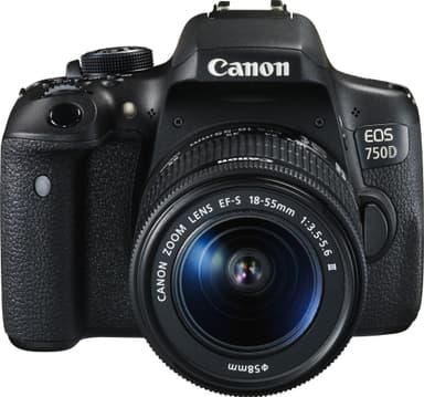 Canon EOS 750D järjestelmäkamera + 18-55mm DC + Irista