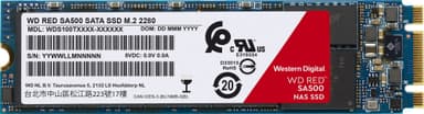 WD Red SA500 sisäinen M.2 SATA SSD-muisti NAS-järjestelmiin (500 GB)