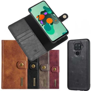 Lompakkokotelo DG-Ming 2i1 Huawei Mate 30 Lite (SPL-L29)  - harmaa