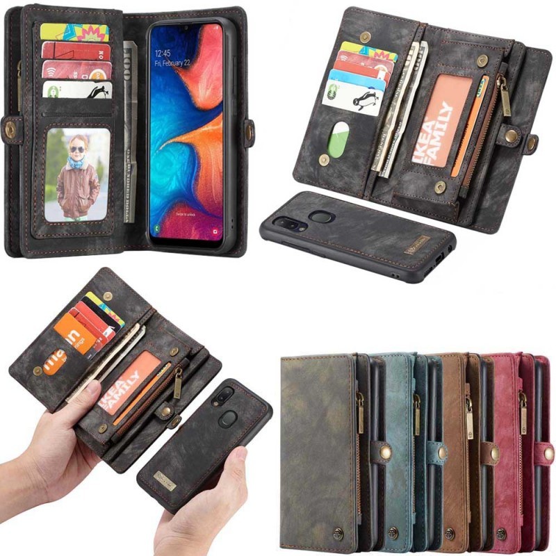 CaseMe Lompakkokotelo 11-kortti Samsung Galaxy A20e (SM-A202F)  - puna