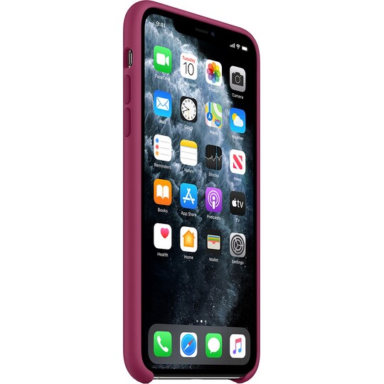 iPhone 11 Pro Max silikoninen suojakuori (granaattiomena)