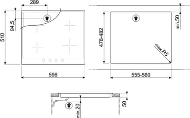 Smeg Colonial 60 cm induktioliesi SI764AOM (antras