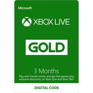 Xbox Live Gold 3 kk jäsenyys (Download)