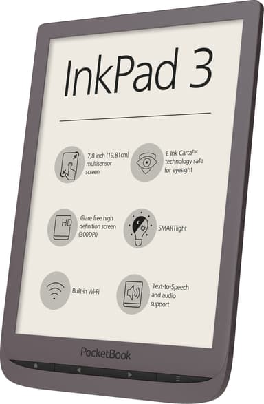 PocketBook InkPad 3 lukulaite e-kirjoille (tummanruskea) PocketBook InkPad 3 lukulaite e-kirjoille (tummanruskea)