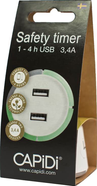 CAPiDi USB turva-ajastin TIUSBTI3.4AVIT (valkoinen)