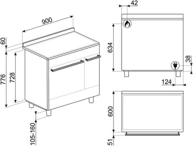 Smeg kaasuliesi SCB92MN8
