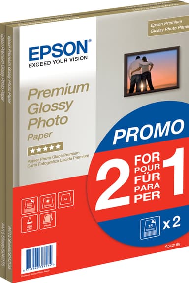Epson Premium A4 kiiltävä valokuvapaperi EPSS042169