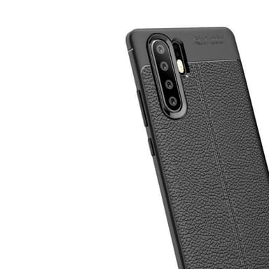 Nahkakuvioitu TPU kuori Huawei P30 Pro (VOG-L29)  - musta