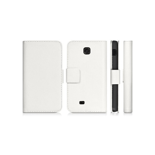 Lompakkokotelo 2-kortti LG Optimus F5 (P875)  - ruskea
