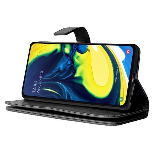 Lompakkotelo Flexi 9-kortti Samsung Galaxy A80 (SM-A805F)  - musta