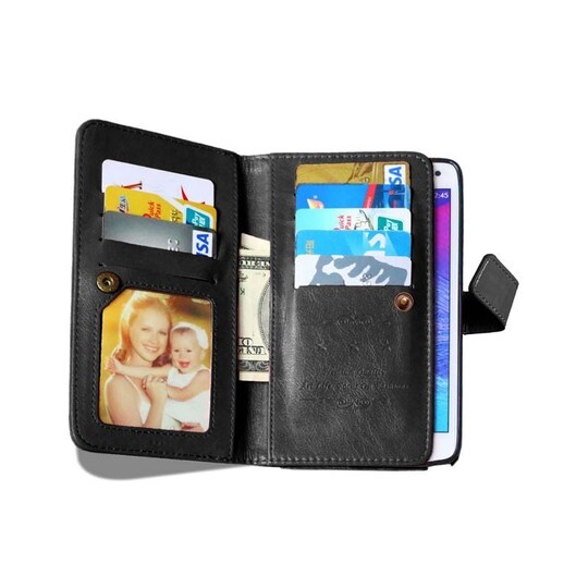 Lompakkotelo Flexi 9-kortti Samsung Galaxy Note 4 (SM-N910F)  - pinkki