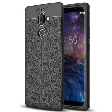 Nahkakuvioitu TPU kuori Nokia 7 Plus (TA-1046)  - sininen
