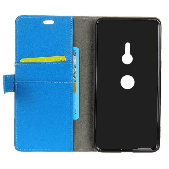 Lompakkokotelo 2-kortti Sony Xperia XZ3 (H9436)  - sininen