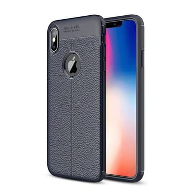 Nahkakuvioitu TPU kuori Apple iPhone XS Max (6.5 ")  - musta