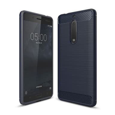 Harjattu TPU kuori Nokia 5 (TA-1053)  - punainen