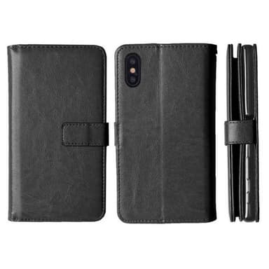 Lompakkotelo Flexi 9-kortti Apple iPhone XS Max (6,5 ")  - musta