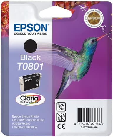 Epson Claria Ink T0801 mustekasetti (musta)