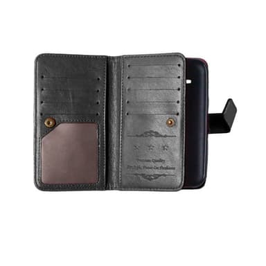 Lompakkotelo Flexi 9-kortti Samsung Galaxy J1 2015 (SM-J100H)  - ruske