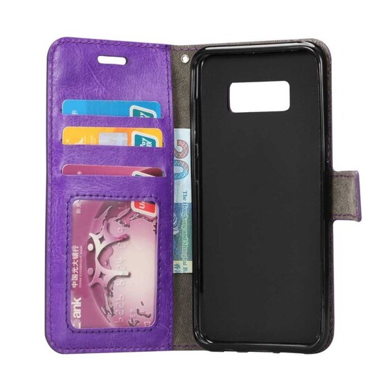Lompakkokotelo 3-kortti Samsung Galaxy S8 (SM-G950F)  - violetti