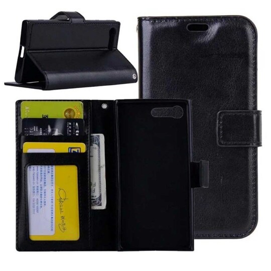 Lompakkokotelo 3-kortti Sony Xperia X Compact (F5321)  - musta