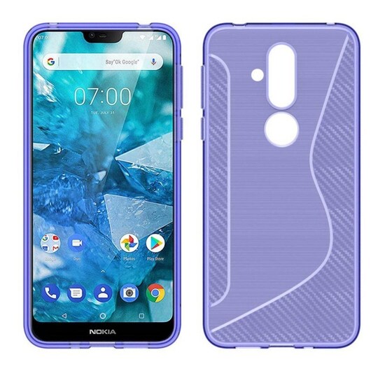S Line Suojakuori Nokia 8.1 2018 (TA-1128)  - sininen