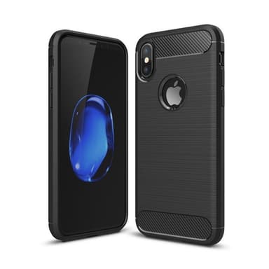 Harjattu TPU kuori Apple iPhone X / Xs  - punainen