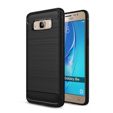 Harjattu TPU kuori Samsung Galaxy J5 2016 (SM-J510F)  - punainen