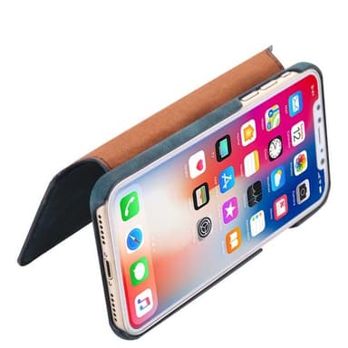 Lompakkokotelo Slim PU Apple iPhone X / Xs  - sininen