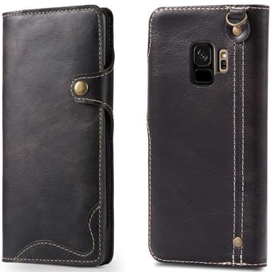 Lompakkokotelo 3-kortti aito nahka Samsung Galaxy S9 (SM-G960F)  - rus
