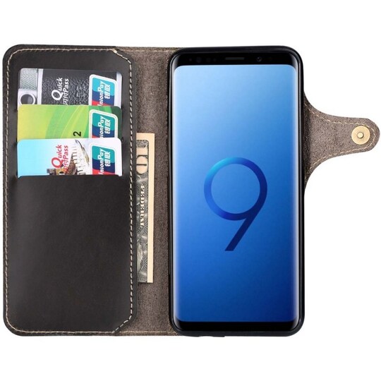 Lompakkokotelo 3-kortti aito nahka Samsung Galaxy S9 (SM-G960F)  - rus