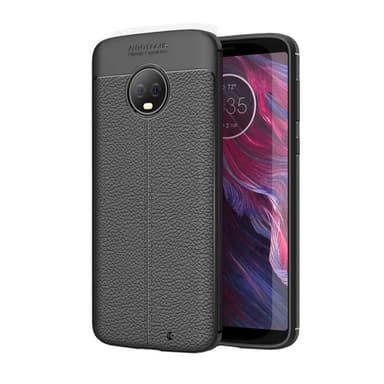 Nahkakuvioitu TPU kuori Motorola Moto G6 Plus (XT1926)  - musta
