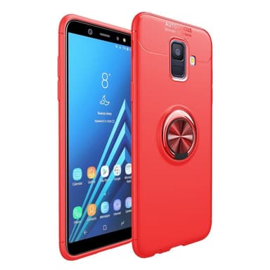 Slim Ring kotelo Samsung Galaxy A6 2018 (SM-A600F)  - Musta / punainen