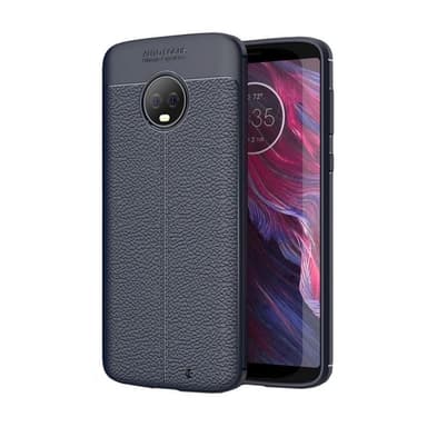 Nahkakuvioitu TPU kuori Motorola Moto G6 Plus (XT1926)  - musta