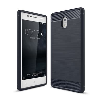 Harjattu TPU kuori Nokia 3 (TA-1032)  - musta