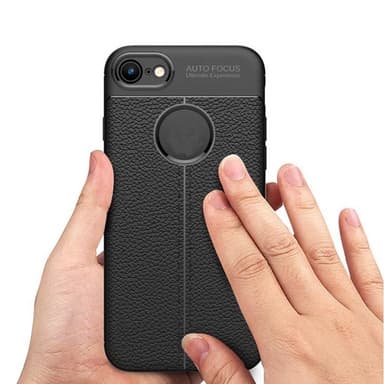 Nahkakuvioitu TPU kuori Apple iPhone 7  - punainen