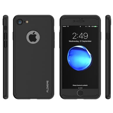 FLOVEME 360 kuori lasinen Apple iPhone 7 Plus  - harmaa