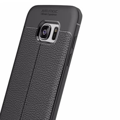Nahkakuvioitu TPU kuori Samsung Galaxy S7 Edge (SM-G935F)  - harmaa