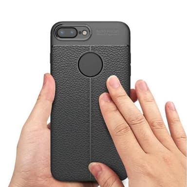 Nahkakuvioitu TPU kuori Apple iPhone 7 Plus  - harmaa