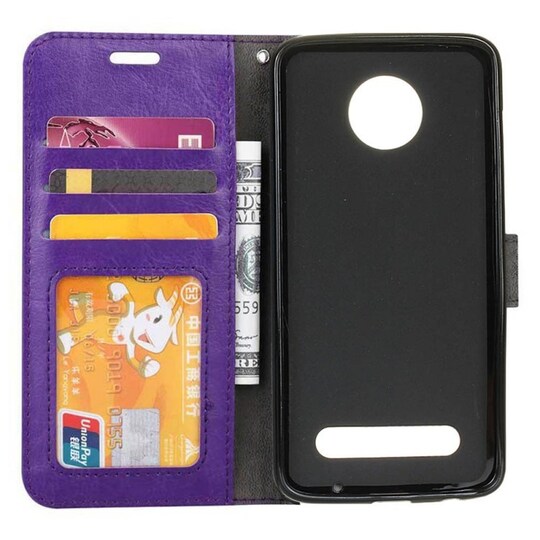 Lompakkokotelo 3-kortti Motorola Moto Z3 Play (XT1929)  - ruskea