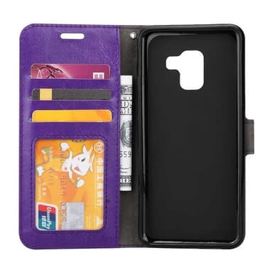 Lompakkokotelo 3-kortti Samsung Galaxy A6 Plus 2018 (SM-A610F)  - valk