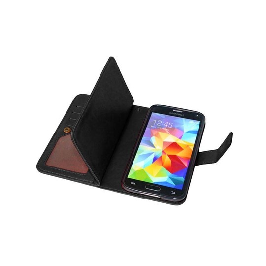Lompakkotelo Flexi 9-kortti Samsung Galaxy S5 (SM-G900F)  - ruskea