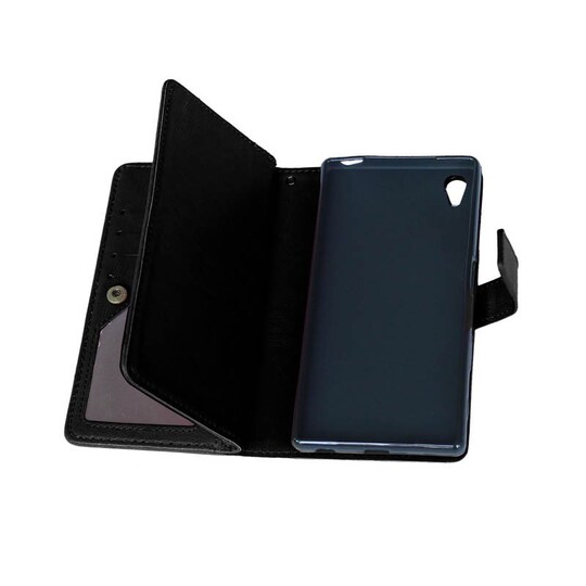 Lompakkotelo Flexi 9-kortti Sony Xperia Z5 Premium (E6853)  - ruskea