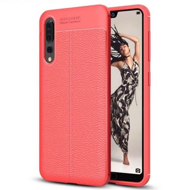 Nahkakuvioitu TPU kuori Huawei P20 Pro (CLT-L29)  - musta