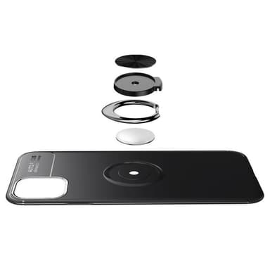 Slim Ring kotelo Apple iPhone 11 Pro Max (6.5 ")  - Musta / punainen